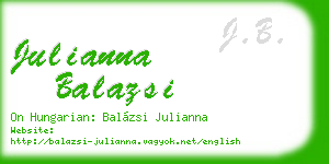 julianna balazsi business card